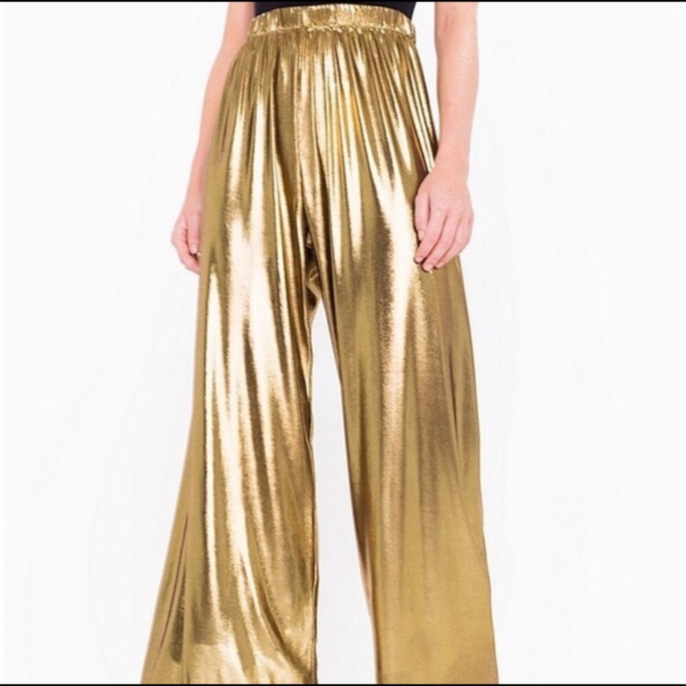 American Apparel  metallic gold pants